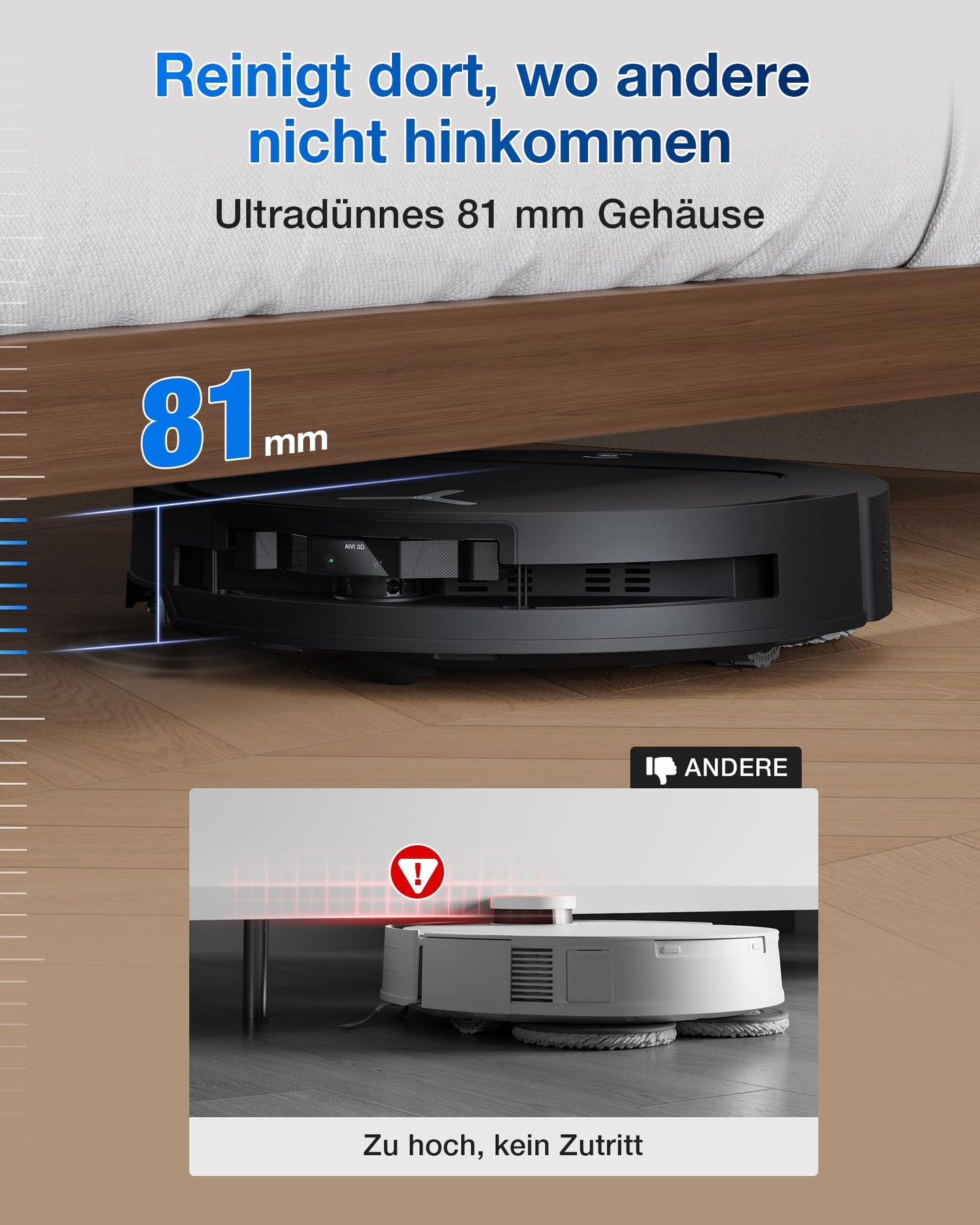ECOVACS DEEBOT T50 PRO Omni Gen2 Staubsaugerroboter, Reinigungslösung Auto-Dosierung